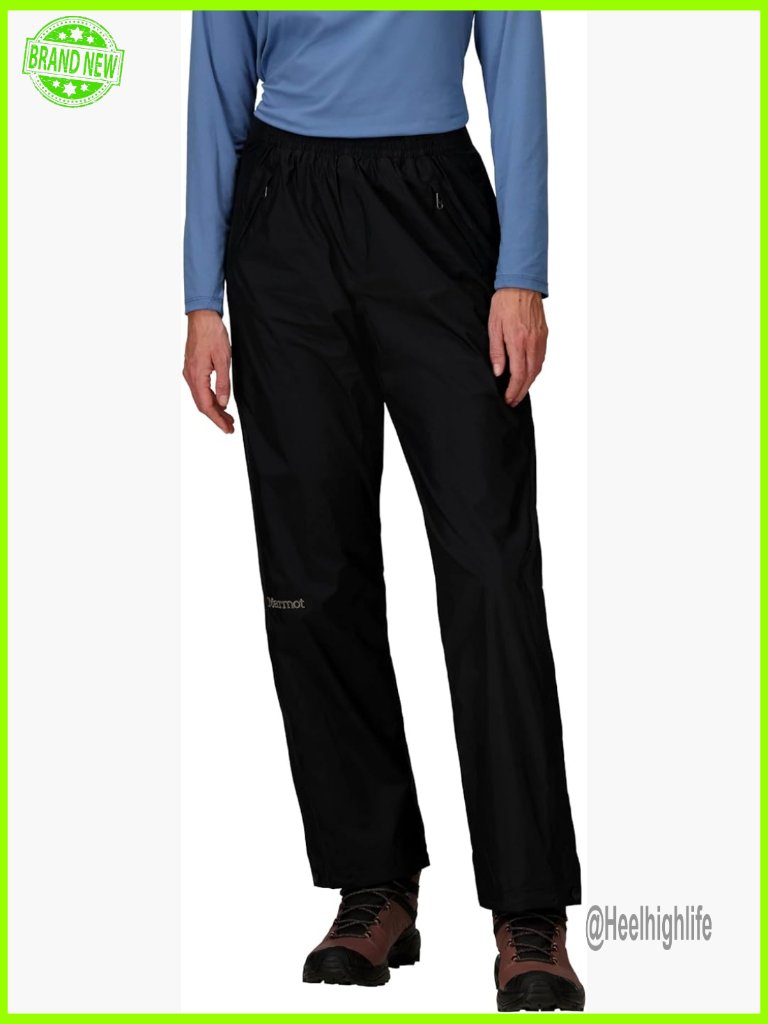 Waterproof Hiking Pants Full Zip Side Zippers Lightweight Rain Gear